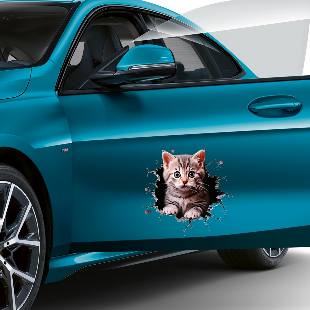 Laptop Related Accessories - Polyvinyl Chloride Cat Pattern Car Decal,