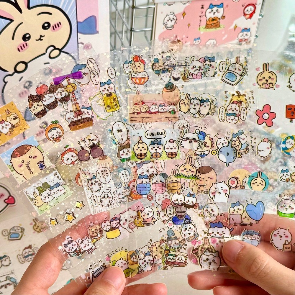 Laptop Related Accessories - 30Pcs Chiikawa Laser Stickers Cartoon Waterproof