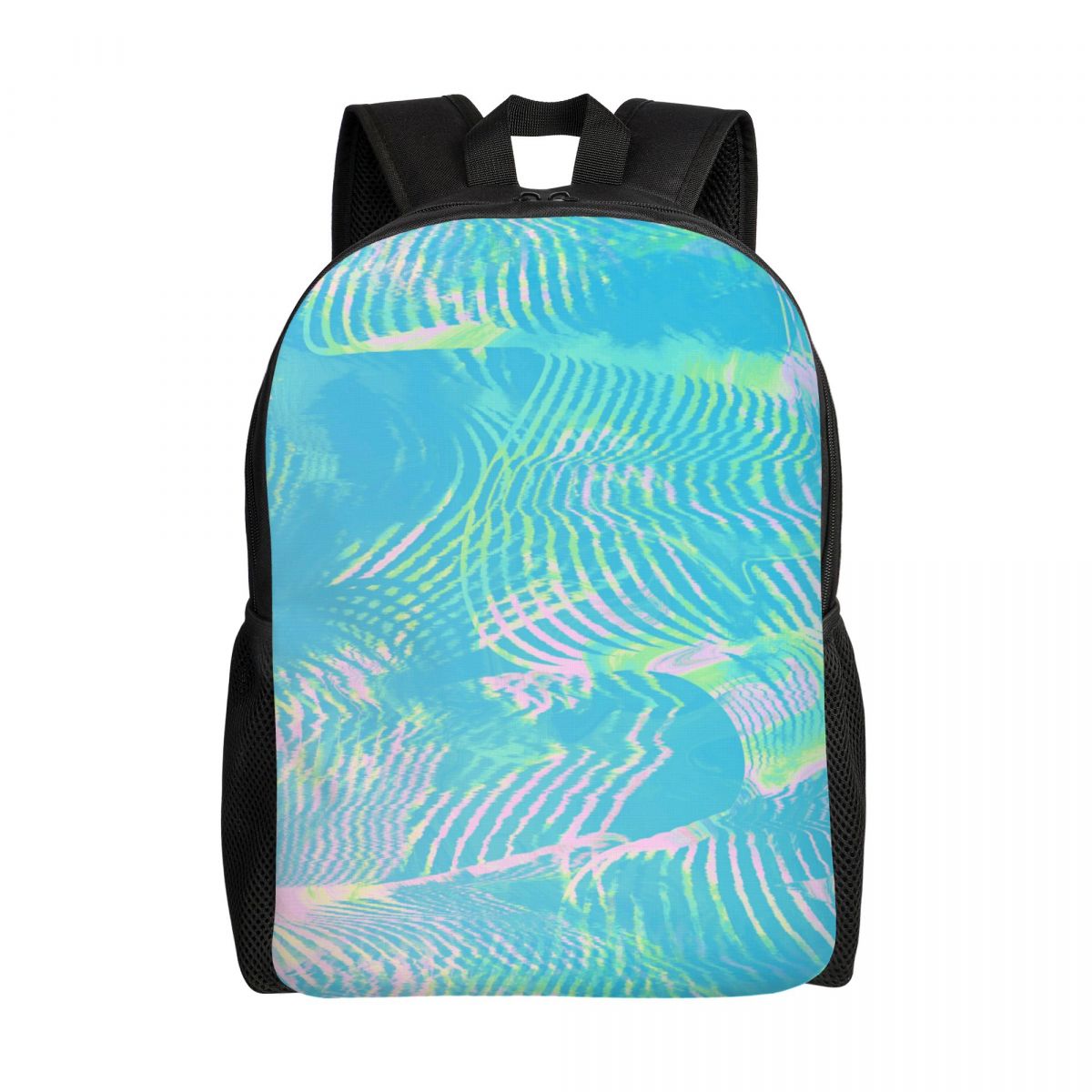 Custom Wave-green Abstract Tex - Laptop Accessories Bag For Men review and price