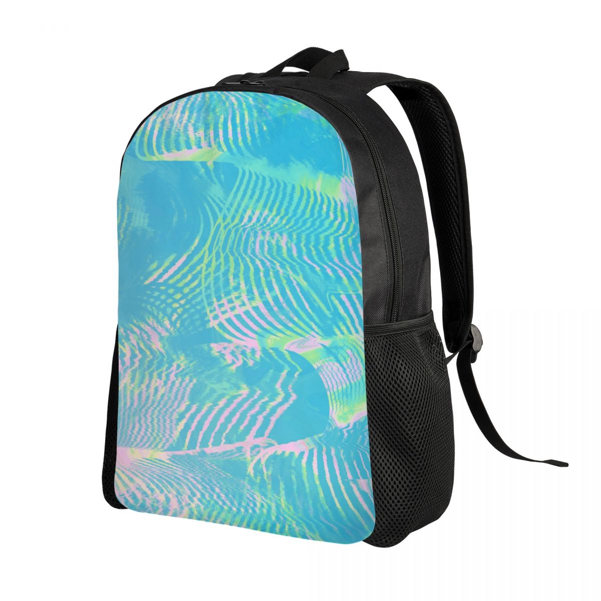 Custom Wave-green Abstract Tex - Laptop Accessories Bag For Men review and price