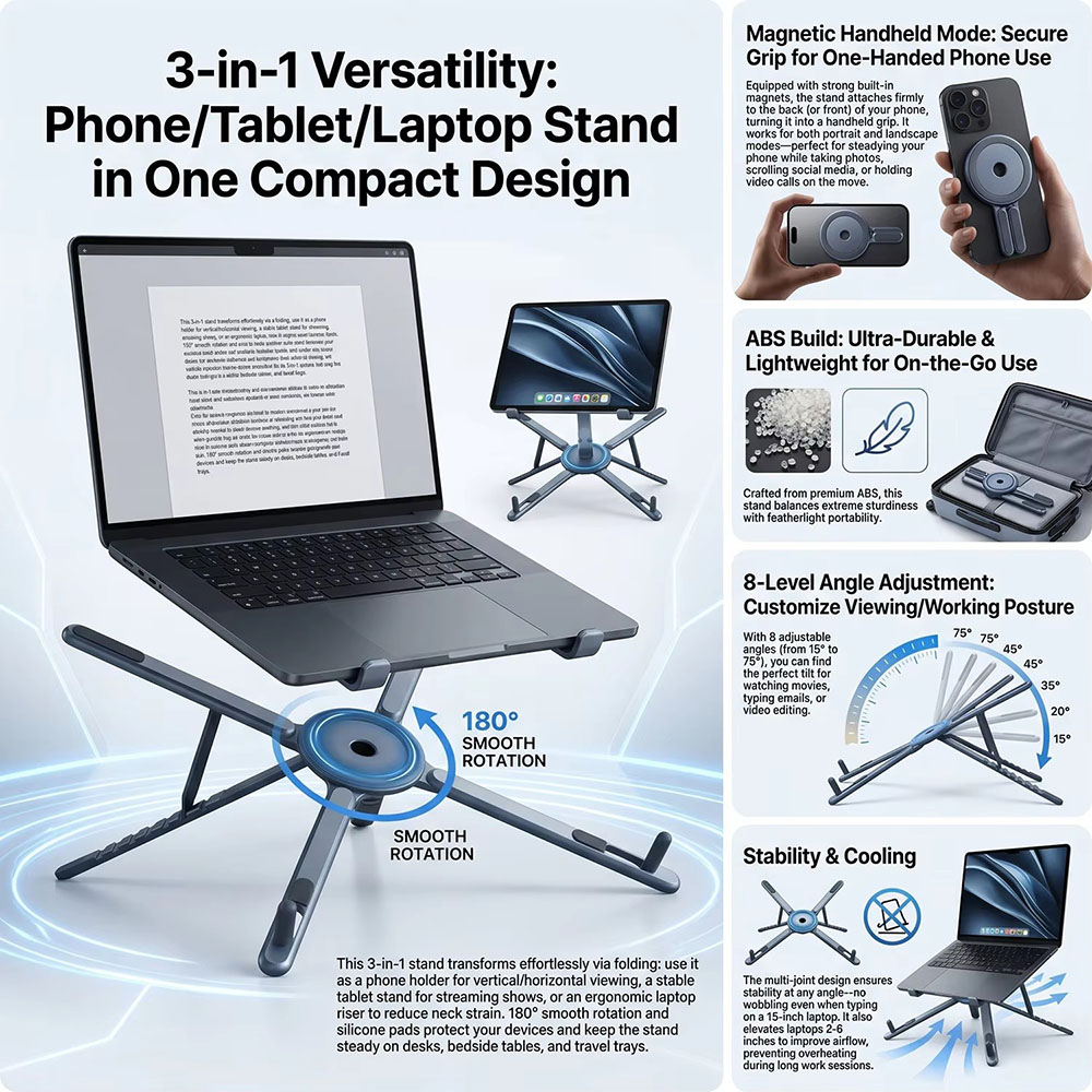 Portable Magnetic Phone Holder - Laptop Related Accessories review and price